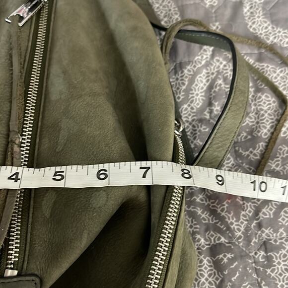 REBECCA MINKOFF Olive Green Suede Adjustable Tassel Detail Mini Backpack main image 6